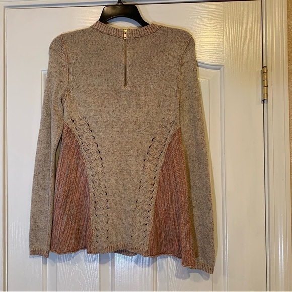 Women’s Anthropologie Moth Anita Swing Cable Melange Sweater - Picture 3 of 7